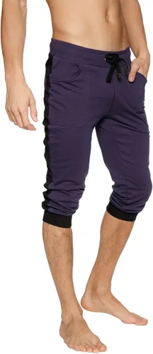 Vista 3 de 4-rth Pantalón deportivo de yoga con puños para hombre, tejido de rizo francés modal, hecho en Estados Unidos, ajuste elástico, estilo europeo