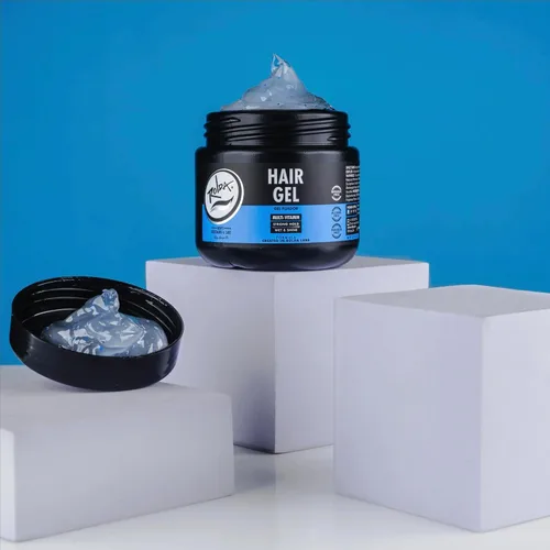 Vista 2 de Rolda Gel multivitamínico para el cabello para hombres, gel de peinado de fijación media con aloe vera y provitamina B5, acabado de aspecto húmedo