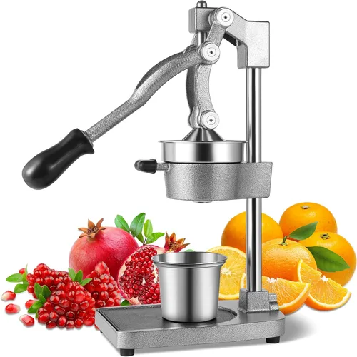 Vista 8 de Exprimidor manual de hierro fundido, exprimidor de limón, prensa de cítricos de grado comercial adecuada para naranjas, limones, limas y granadas