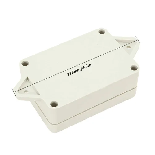 Vista 3 de Caja de conexiones de plástico ABS impermeable a prueba de polvo IP65, caja de conexiones universal para proyectos eléctricos, gris pálido y oreja