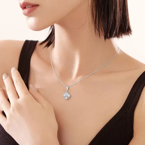 Vista 4 de Wuziwen Conjunto de joyería ajustable de plata de ley 925 con circonita cúbica 5A para damas de honor