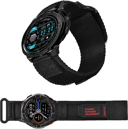 Vista 6 de Compatible con las correas de reloj inteligente ALPHAGEAR, 0.866 in, 0.945 in, correa deportiva de nailon resistente de liberación rápida con diseño