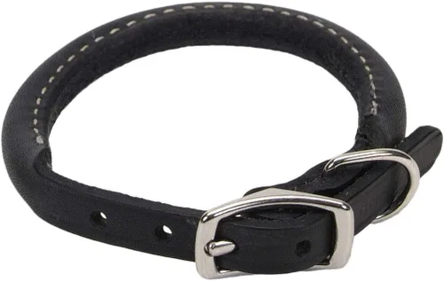 Vista 18 de Coastal Pet - Circle T - Collar redondo de cuero curtido de roble para perro, cómodo para perros con pelo largo o piel sensible, collar para Negro