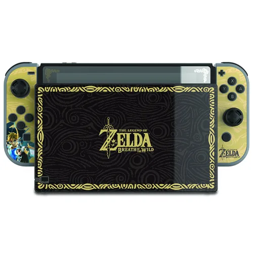 Vista 5 de PDP Gaming Zelda Collector's Edition Play and Protect Screen Protection and Skins Screen Protector, Console Skin, 2 Joy Con Skins Zelda - Nintendo