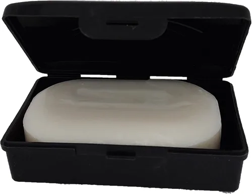 Vista 5 de American Comb: Jabonera - Negro - 1 unidad - Fabricado en EE. UU. - Jabonera con tapa con bisagras y cierre seguro