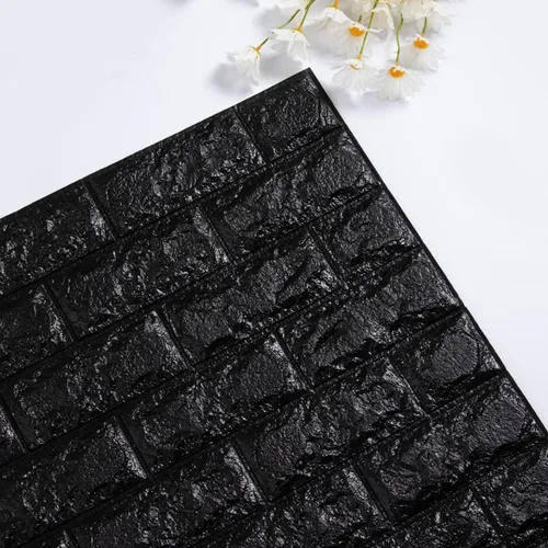 Vista 3 de Calcomanías de pared de ladrillo 3D de 47.2 x 23.6 pulgadas, paneles de espuma autoadhesivos, papel tapiz de ladrillo para sala de estar, fondo