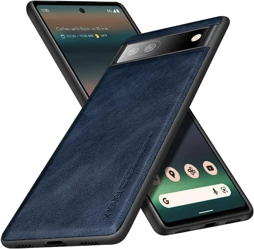 Vista 9 de X-level Funda delgada de piel sintética para Google Pixel 6A, funda delgada y delgada de TPU suave, a prueba de golpes, funda protectora para Google