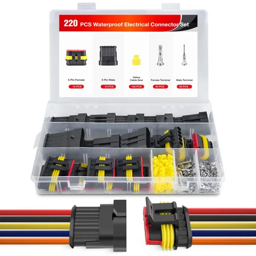 Vista 13 de Nilight 622 piezas conectores eléctricos de 1 2 3 4 5 6 pines, enchufe terminal macho hembra, conectores de cable impermeables, juego de conexión