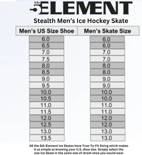 Vista 3 de 5th Element Stealth Patines de Hockey sobre Hielo - Perfectos para Patinaje Recreativo y Hockey sobre Hielo - Ajuste Verdadero al Tamaño y Forro