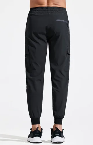 Vista 2 de Libin Pantalones deportivos ligeros para hombre, de secado rápido, para senderismo, correr, entrenamiento, atletismo, viajes, uso casual, al aire