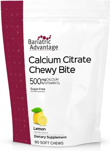 Vista 16 de Bariatric Advantage Picaduras masticables de citrato de calcio 500 mg - Altamente absorbible y digerible - Vitamina D3 - Suplemento de calcio