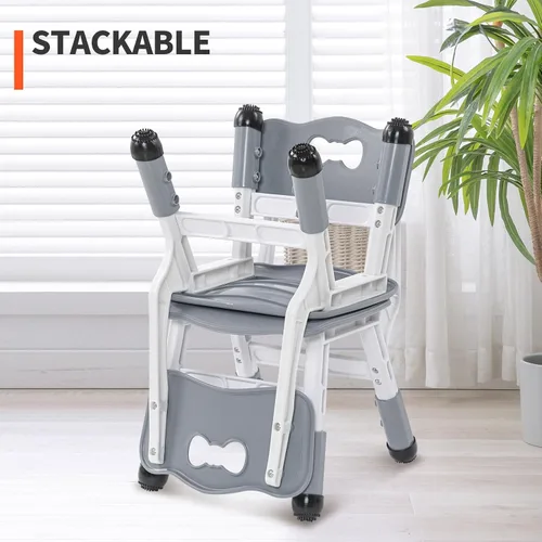 Vista 6 de UNICOO Silla para niños, silla de aula para niños adecuada para el aula familiar, preescolar, guardería, sala de juegos, silla infantil de altura