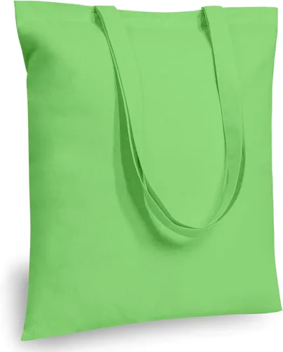 Vista 41 de TOPDesign Paquete de 10 bolsas de mano económicas de algodón de 11.8"x13", bolsas de tela ligeras y pequeñas reutilizables para compras de Beige