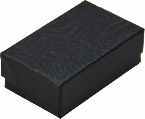 Vista 2 de JPB - Joyero de algodón con diseño de remolino negro #21 (caja de 100) de 2.5 x 1.5 pulgadas