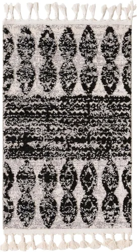 Vista 3 de Unique Loom Cherokee Collection Alfombra de área - Asheville (rectangular 2' 0" x 3' 0", negro/marfil)