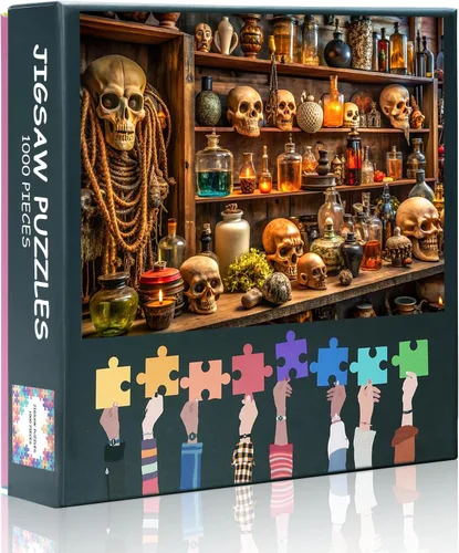 Vista 11 de Vintage Library - Rompecabezas de 1000 piezas para adultos, estantería llena de muchos libros, rompecabezas de collage de aprendizaje y educación