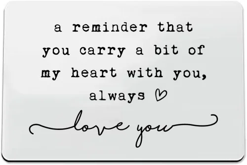 Vista 7 de Wallet Insert, Engraved Gift For Him, Valentine’s Day Gift, Birthday Gift, Hubby Gift, Engraved Wallet Insert Card, Reminder You Carry My Heart
