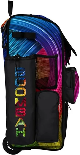 Vista 2 de Boombah Rolling Superpack 2.0 Bolsa de equipo de béisbol/sóftbol - 23-1/2" x 13-1/2" x 9-1/2" - Flow Multi - Mango telescópico - Capacidad para 4