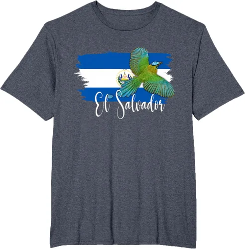 Vista 75 de Camiseta con la bandera de El Salvador, mapa de El Salvador, camiseta de Salvador para mujer, Negro