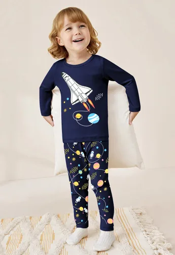 Vista 84 de Little Hand Pijamas para niños pequeños, Monster Truck 100% algodón, dinosaurio para niños, 2 piezas, ropa de dormir, conjuntos de ropa de dormir
