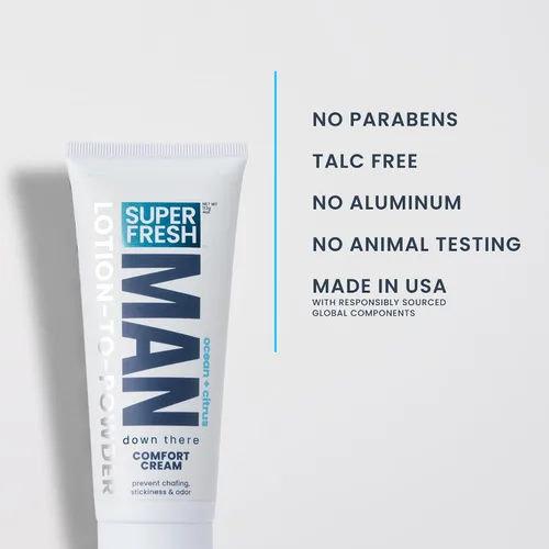 Vista 5 de Super Fresh Desodorante de bola para hombres – Protección en polvo Previene partes adhesivas y olores del hombre Sin talco, sin parabenos, sin