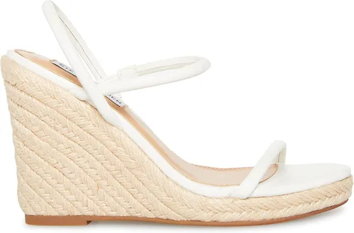 Vista 6 de Steve Madden Sandalias de tacón Udell para mujer, Cuero Blanco