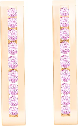 Vista 2 de Dazzlingrock Collection - Pendientes de aro pequeños de 14 quilates, oro rosa