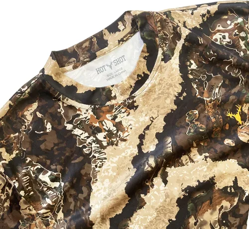 Vista 3 de HOT SHOT Camisa de manga larga de caza de camuflaje para hombre - Camisa de secado rápido