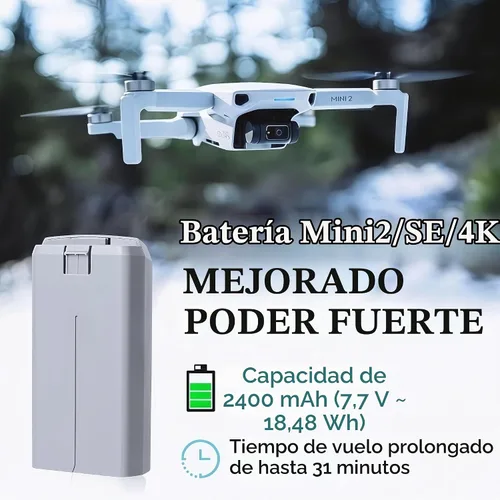 Vista 6 de Mavic Mini 2 - Batería de repuesto (2400 mAh), batería compatible con vuelo inteligente utilizada para DJI Mini 2SE/Mini4K Drone