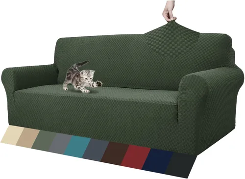 Vista 51 de ZNSAYOTX 1 Funda de silla Jacquard para sala de estar, funda de silla de alta elasticidad con brazos, antideslizante, apta para mascotas, funda
