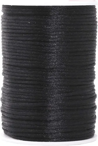 Vista 83 de Mandala Crafts Cordón de satén de cola de rattail de 0.02 in para nudos chinos de macramé