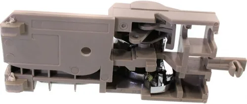 Vista 2 de Para Toyota Corolla 2003-2008 Manija de puerta interior delantera, lado del conductor Bisel marrón con palanca cromada Con botón de bloqueo