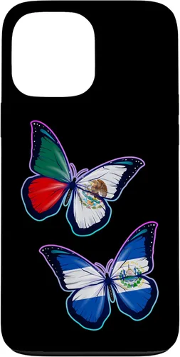 Vista 24 de El Salvador y México bicultural Roots - Carcasa para iPhone 17 (versión mariposa)