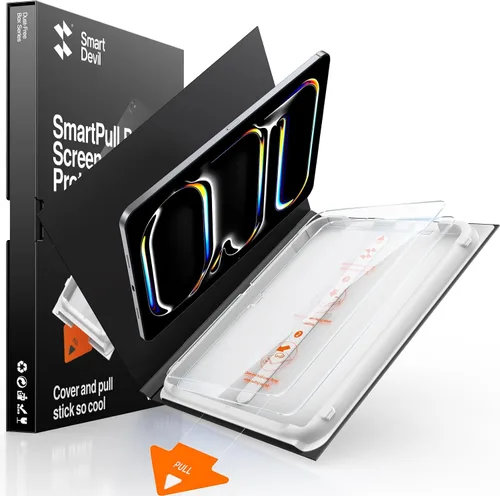 Vista 11 de SMARTDEVIL Protector de pantalla para iPad Air 5ª/4ª de 10.9 pulgadas (2022/2020), iPad Pro de 11 pulgadas (2022/2021/2020/2018) con marco de fácil
