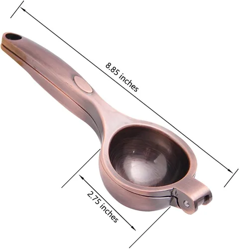 Vista 7 de Exprimidor de limón de acero inoxidable/exprimidor de limas, manual manual de mano, exprimidor de cítricos de metal, cuenco extra grande de 2.7