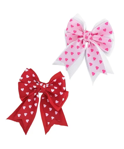 Vista 16 de Pinzas para el pelo para niñas, horquillas para el cabello con lazo para San Valentín, JHV14 (juego de 3 piezas)