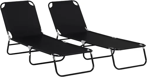 Vista 14 de Purple Folding Chaise Lounge Chairs (2-Pack): 4-Step Recline, Mesh Seat, Powder-Coated Steel, Portable Pool & Beach Use