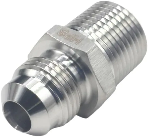 Vista 12 de HFS (R) 1/2 "NPT macho a 1/2" SAE Macho Flare Tubing Adapter Manguera Conector Accesorios de tubería de acero inoxidable 304