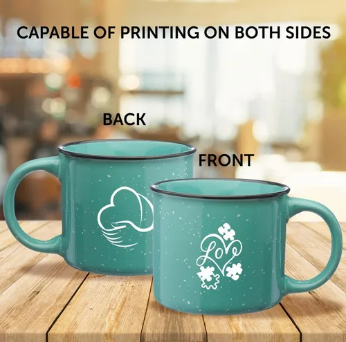 Vista 6 de DISCOUNT PROMOS Juego de 100 tazas de café personalizadas de cerámica para fogata, 13 onzas, paquete personalizado a granel, perfecto para té