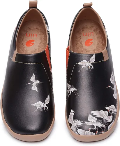 Vista 73 de UIN Zapatos de viaje para caminar para hombre, sin cordones, de lona, informales, ligeros, cómodos y modernos, diseño de perritos felices Ahhhhh