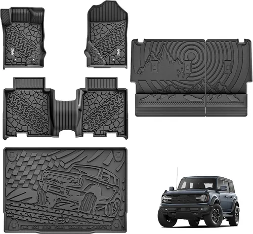 Vista 33 de 3W Alfombrillas para Ford F-150 2015-2025 y F150 Lightning SuperCrew 2022-2025 (sin almacenamiento plano plegable), TPE para todo tipo de clima