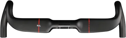 Vista 6 de Manillares de carbono RXL SL, manillares para bicicleta de carretera, 31.8mm x 458/478/498mm, caída de 110mm, alcance de 78mm, Negro/Rojo, fibra