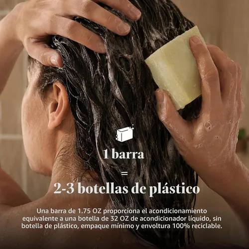 Vista 6 de J·R·LIGGETT'S Barra acondicionadora – Fórmula original, acondicionador para cabello totalmente natural con aceite de coco y manteca de cacao, sin