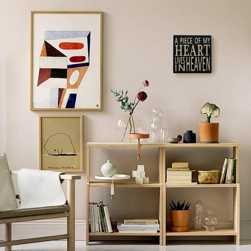 Vista 4 de Cartel de madera con texto en inglés "Saying A Piece of My Heart Lives in Heaven", decoración de oficina para escritorio, cubículo, caja de citas