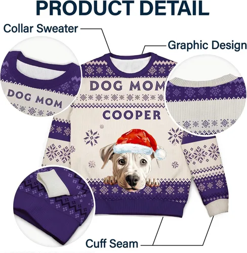 Vista 5 de Nazenti Mamá de perro, regalos para mamá de perro para mujeres, sudadera para mamá de perro, regalos de mamá para perro, camisa para mamá de perro