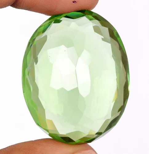 Vista 3 de REAL-GEMS Piedra preciosa suelta amatista verde