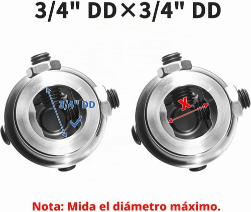 Vista 3 de 3/4 DD X 3/4 DD Junta Universal de Eje de Dirección en U, Acoplador de Eje de Dirección Universal con Recubrimiento en Polvo de Acero Cromado, Junta