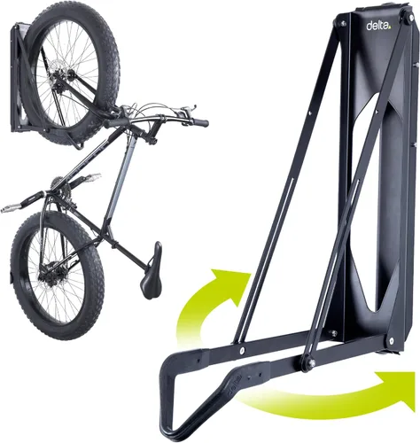 Vista 7 de Delta Cycle - Estante de almacenamiento para bicicletas Pivot – Soporte de pared para garaje giratorio para ahorrar espacio – No requiere elevación