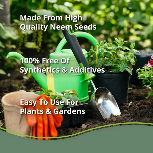 Vista 4 de Neem Bliss (4.5 kg) - Harina de semillas de neem - Torta de neem orgánico para plantas - Fertilizante listado OMRI para plantas, vegetales, céspedes