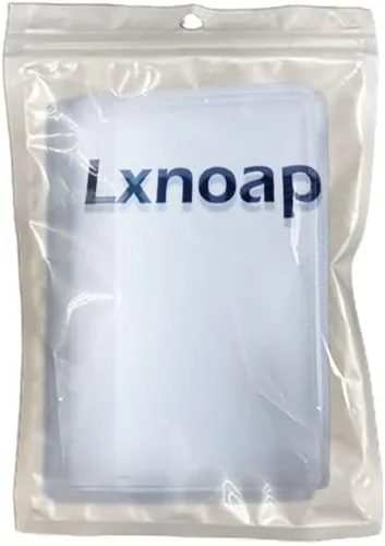 Vista 4 de Lxnoap Tarjetero de plástico transparente para tarjeta de crédito, Transparente, Cartera con tarjetero